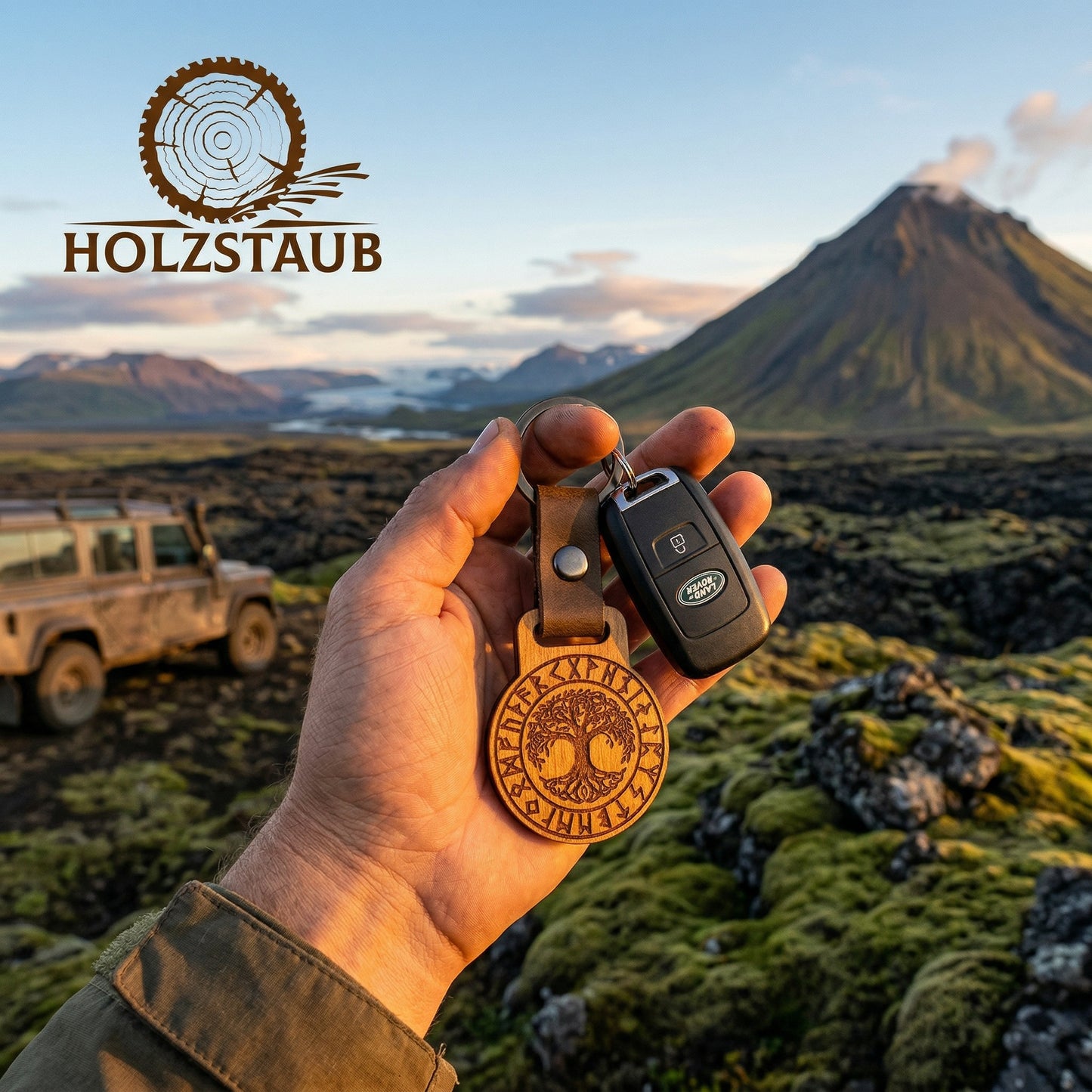 Lebensbaum – Schlüsselanhänger aus nachhaltigem Holzverbund