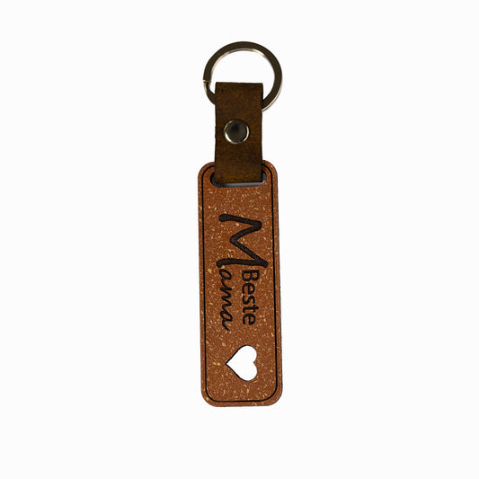 Beste Mama – Schlüsselanhänger aus nachhaltigem Holzverbund