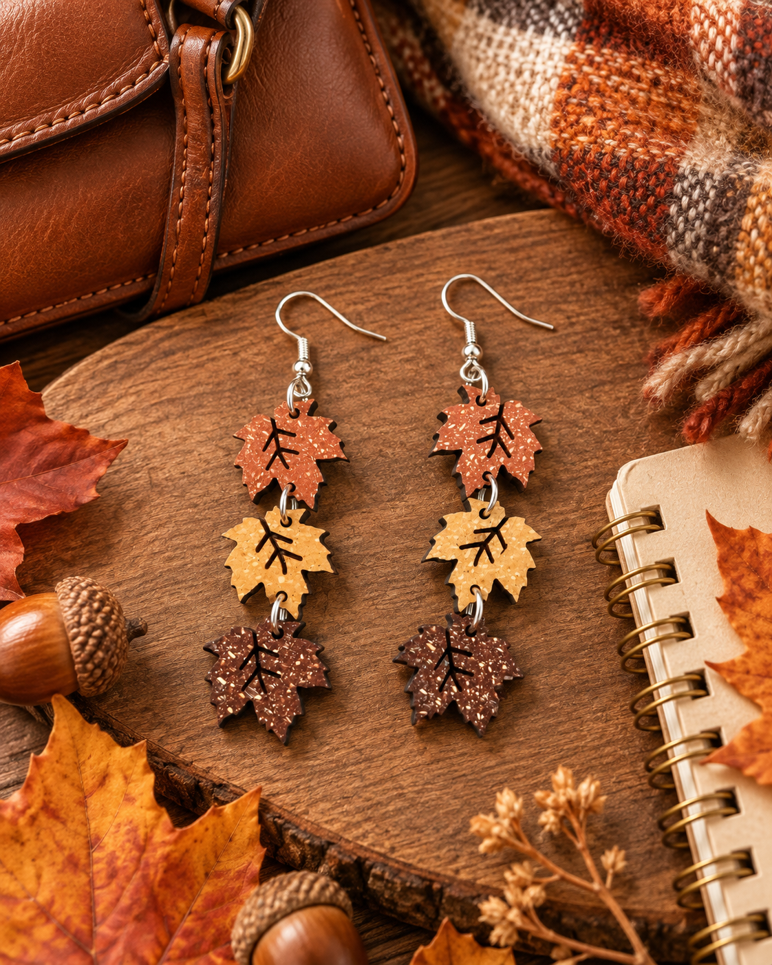 Herbstliebe – Ahornblatt-Ohrringe