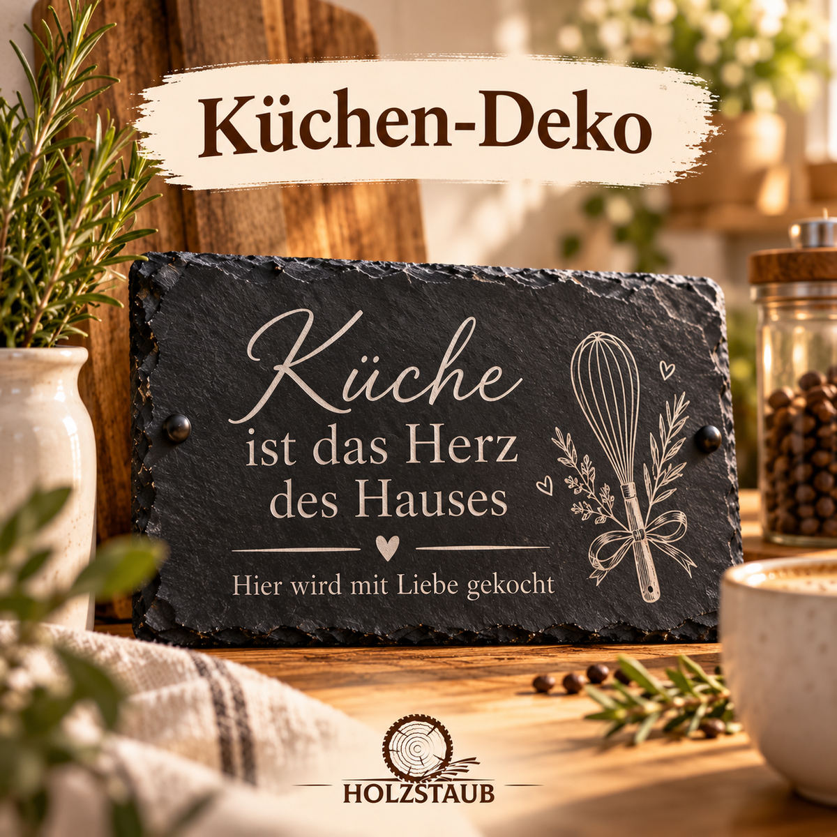 Personalisierte Schieferplatte 40 × 30 cm – Dein Wunschmotiv auf echtem Naturschiefer