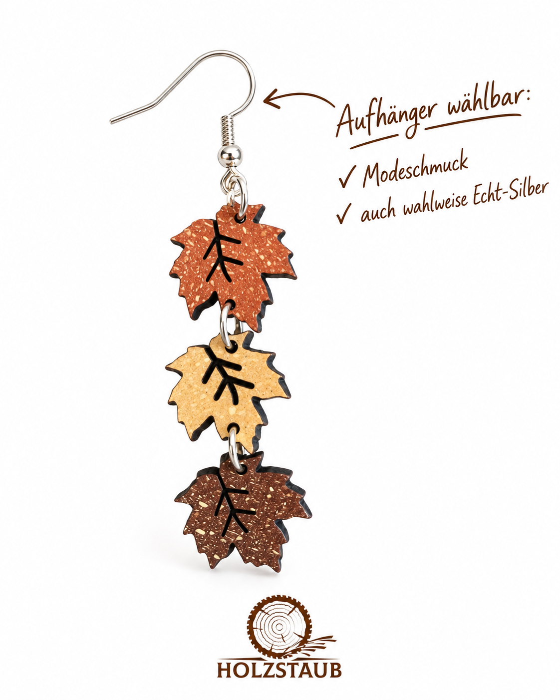 Herbstliebe – Ahornblatt-Ohrringe