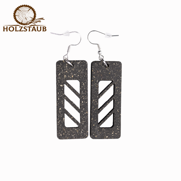 Hängeohrringe „HRAUN LINJA“ – Holzverbund