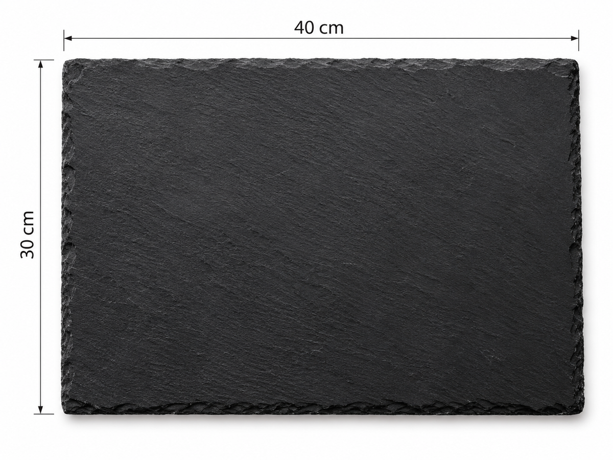 Personalisierte Schieferplatte 40 × 30 cm – Dein Wunschmotiv auf echtem Naturschiefer